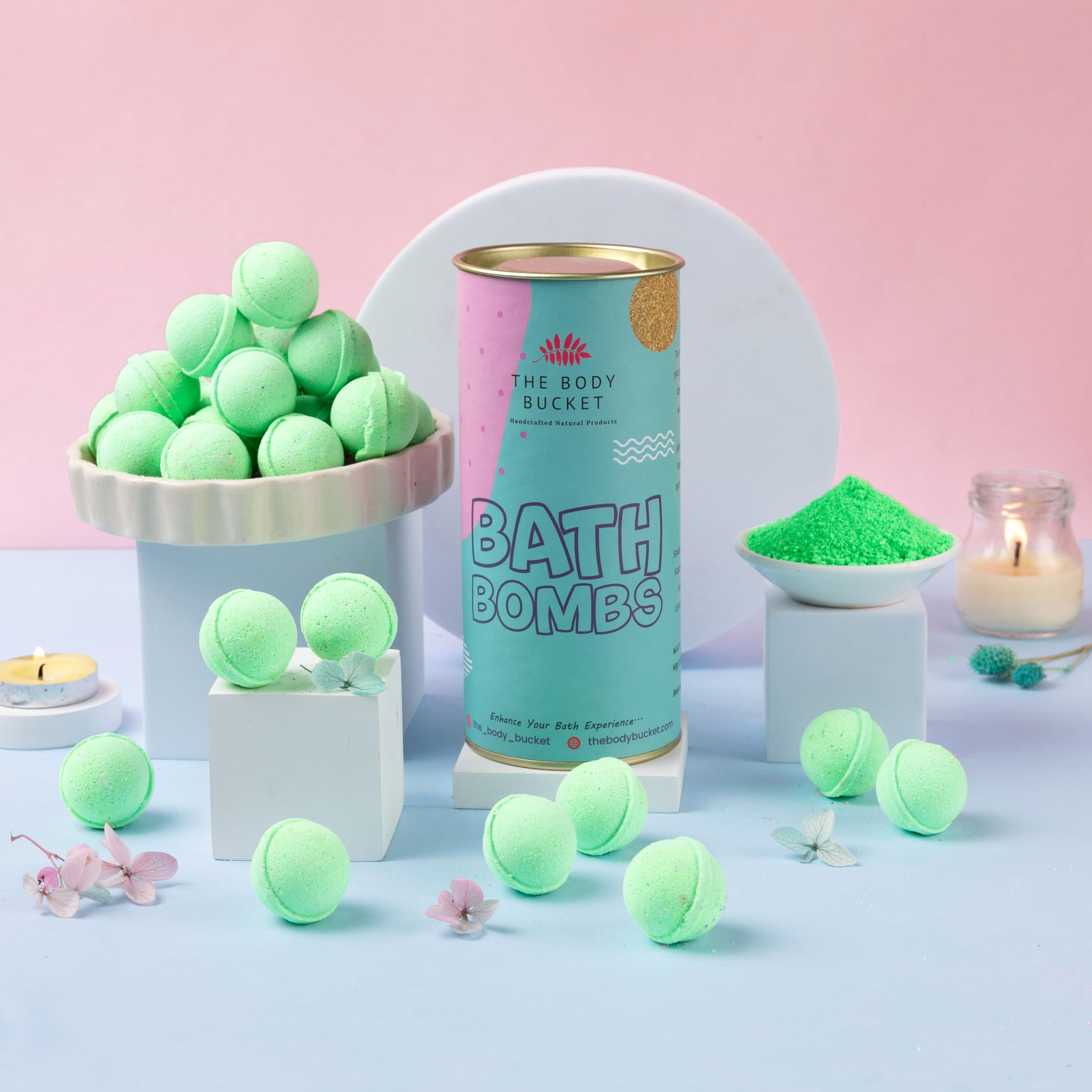 THE BODY BUCKET Lemongrass Mini Bath Bomb - Pack Of 15 | Natural And Handcrafted With Aromatic Fragrance | For Fizzes Spa ,Pedicure & Hot Water Bath |For Kids, Men & Women | 150 Grams-picture-48