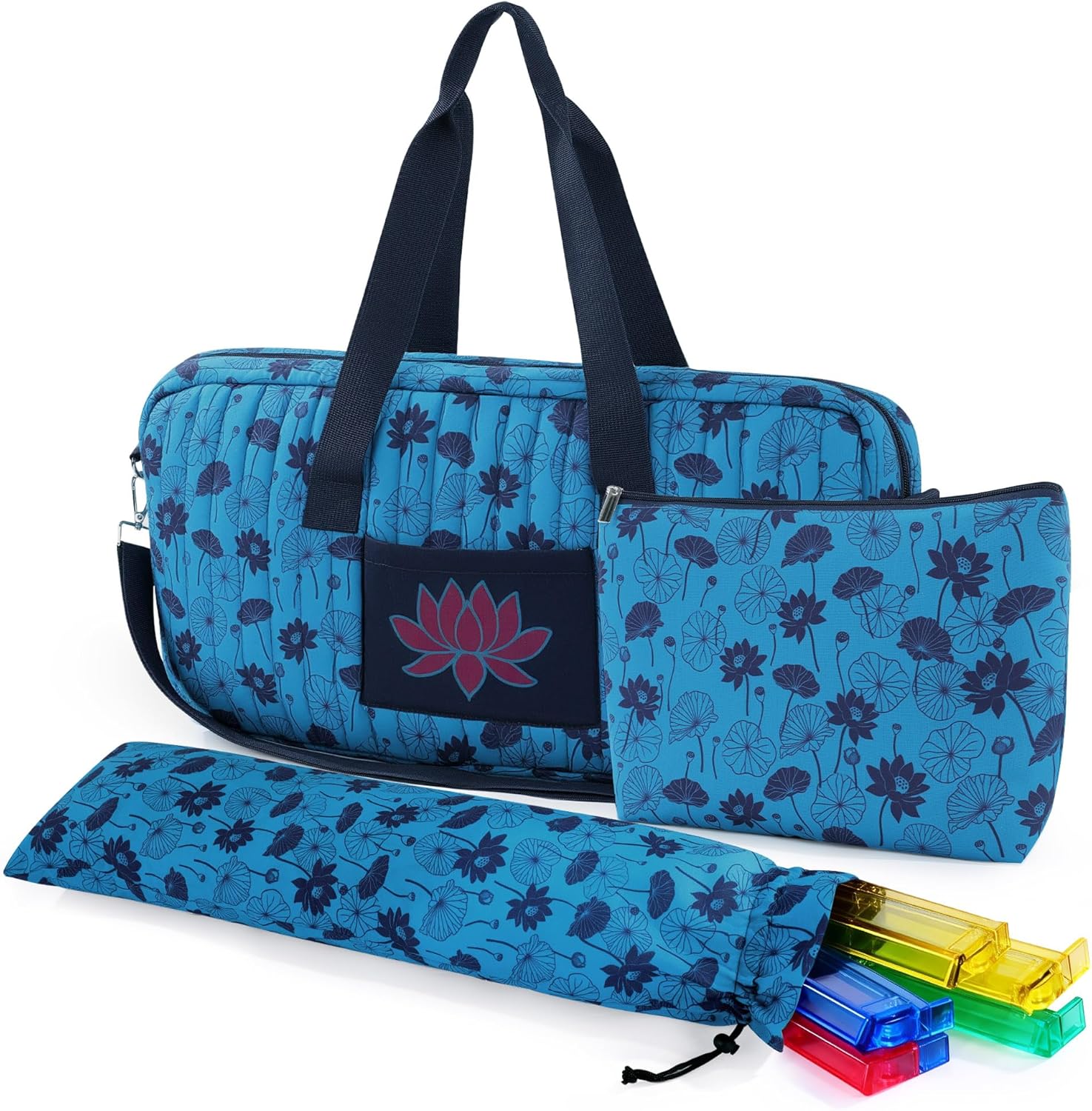 MABOZOO Mahjong Bag Set with Tiles Bag and Rack Storage, Thickened Quilted Mahjong Carrying Storage for American Mahj Tiles, Trays & Rack (Mahj Case Only)