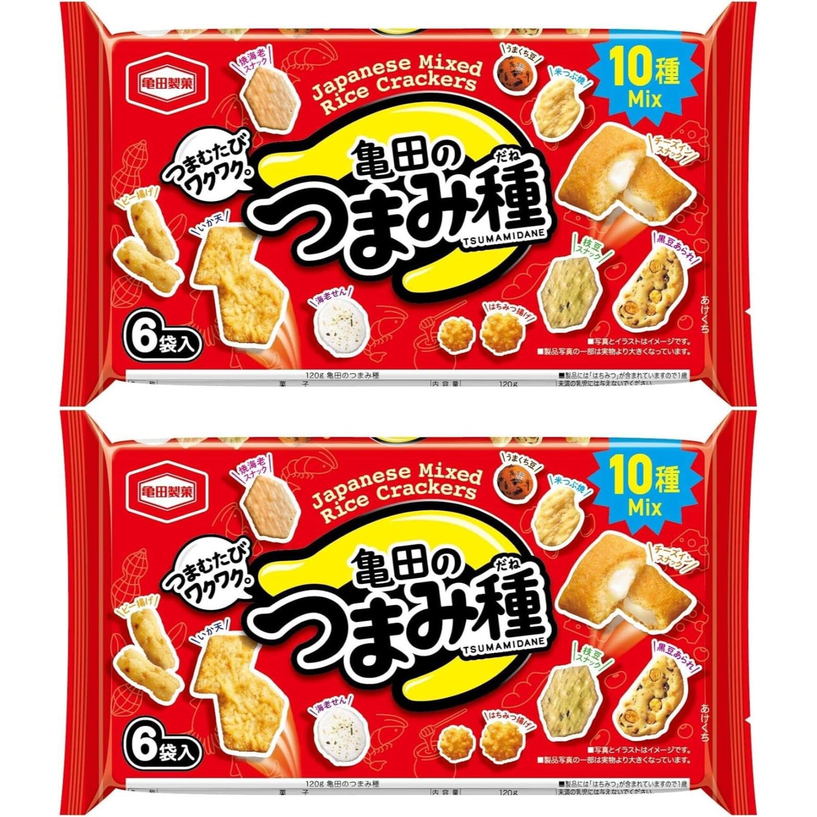 Amazon | 亀田の つまみ種10種Mix 120g×2個 | ノーブランド品