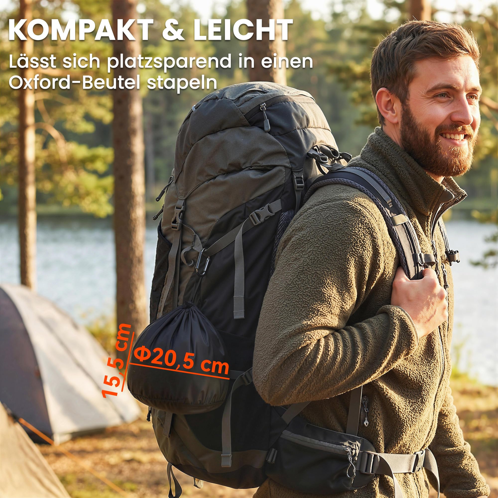 Outsunny Camping Kochgeschirr Set mit Anti-Verbrühungsgriffen Topf Grau | 5-Teiliges Outdoor Geschirr, Pfanne, Tragbares Kochtopf Set, für 4-5 Personen, für Outdoor Wandern Picknick BBQ