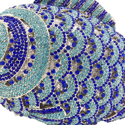 Miniatura 6 de Boutique De FGG Minaudiere - Mini bolsos de mano con diamantes de imitación de peces, monederos de cristal para mujer, bolsas de noche, fiesta,