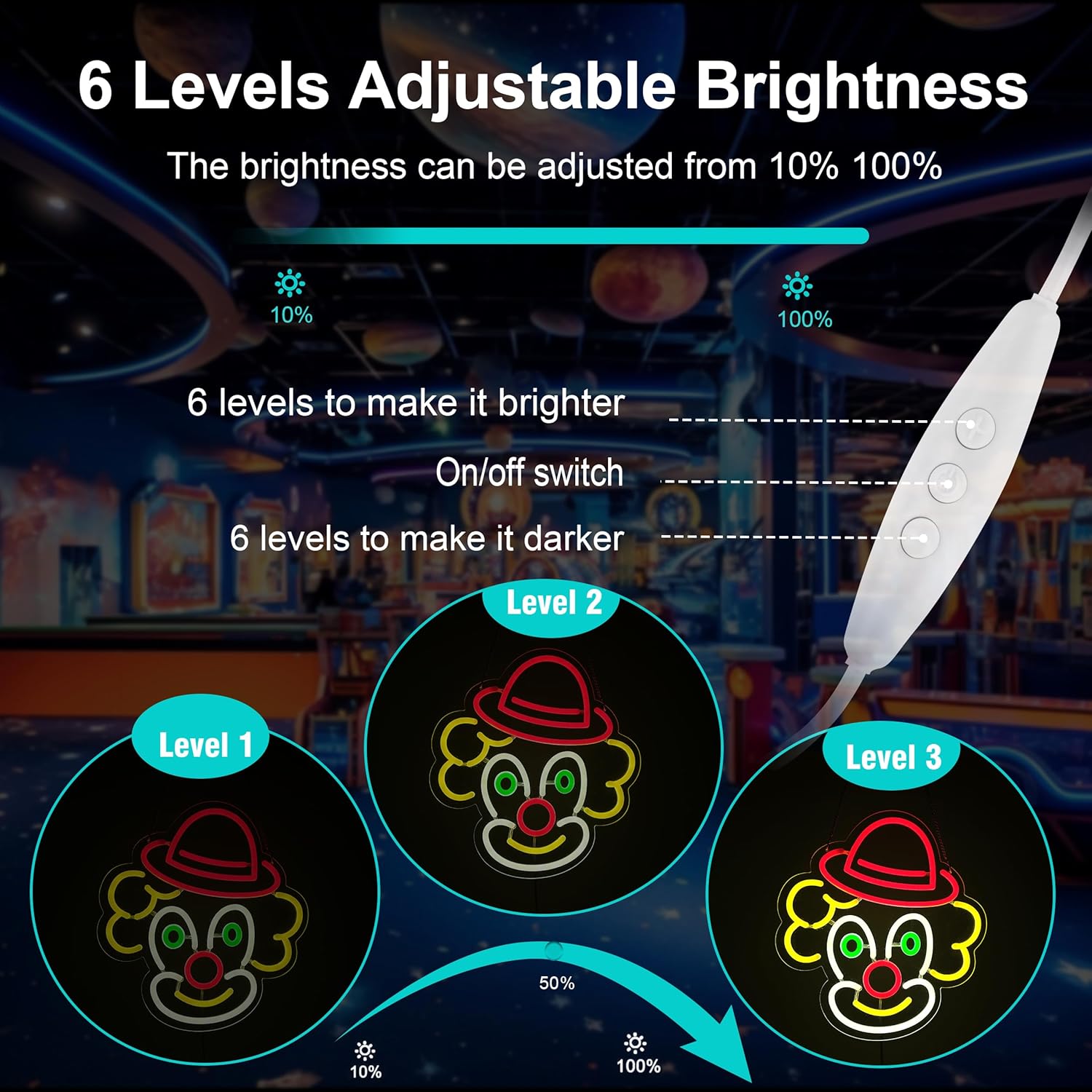 Clown Neon Sign Art Wall Lights for Beer Bar Club Bedroom Hotel Pub Cafe Wedding Birthday Party Gifts - Image 4