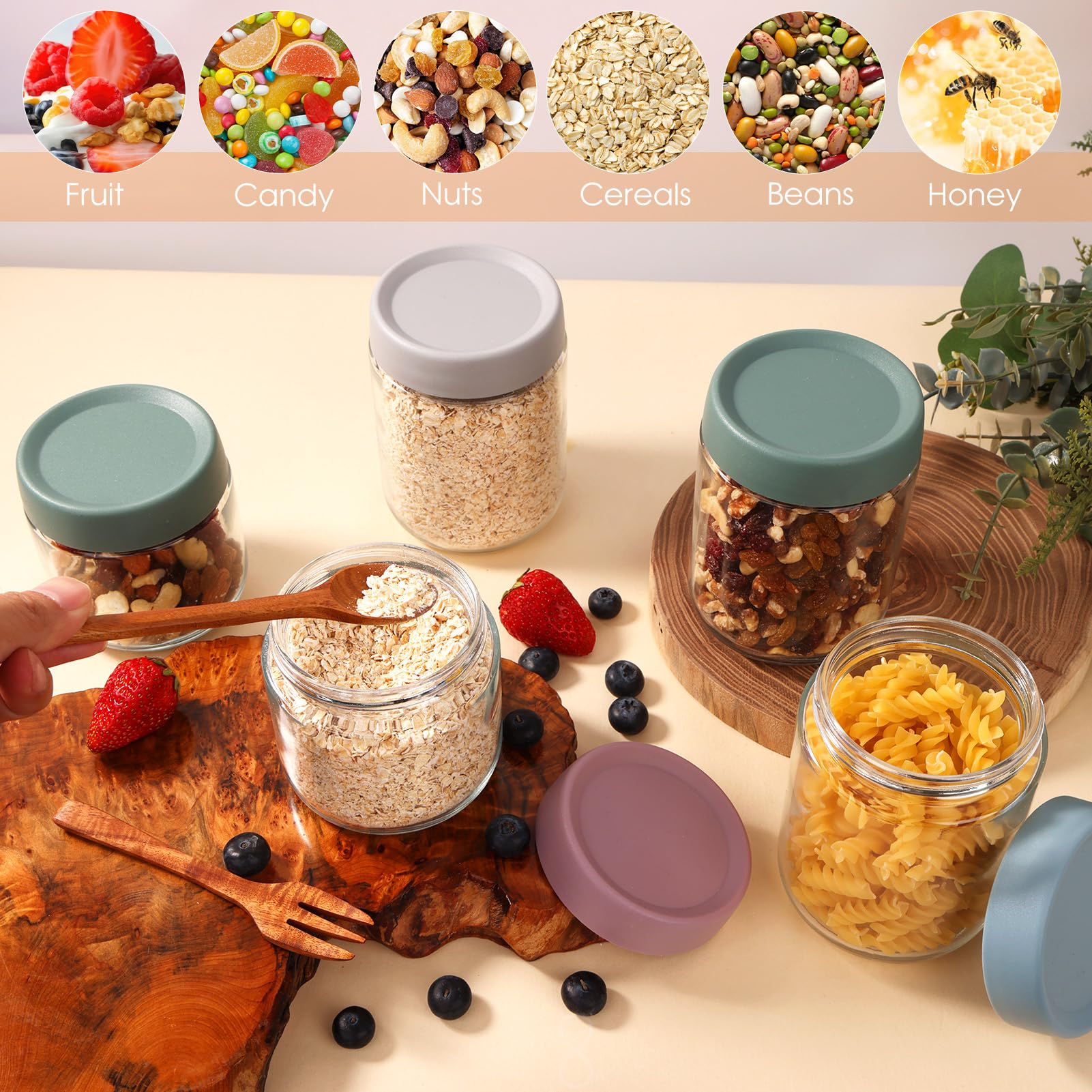 KADAX Lot De 20 Bocaux En Verre 315 L, Fi66 Pour Iel, Confiture Avec