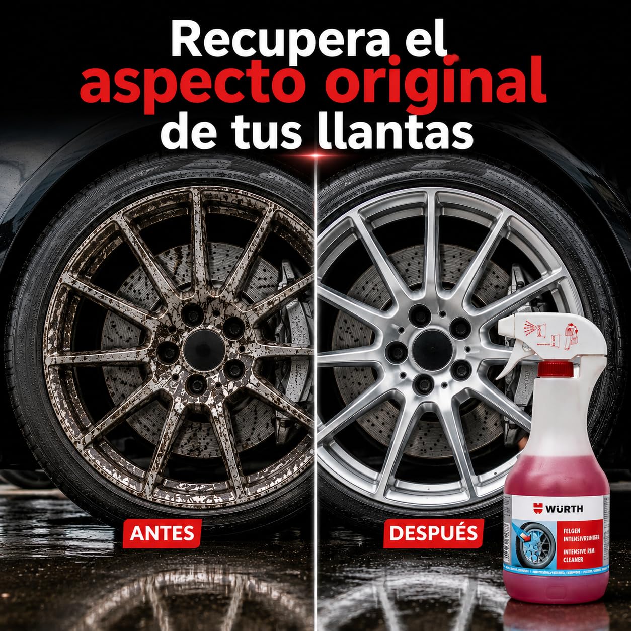 Wuerth Detergente intensivo per cerchioni, 1000 ml