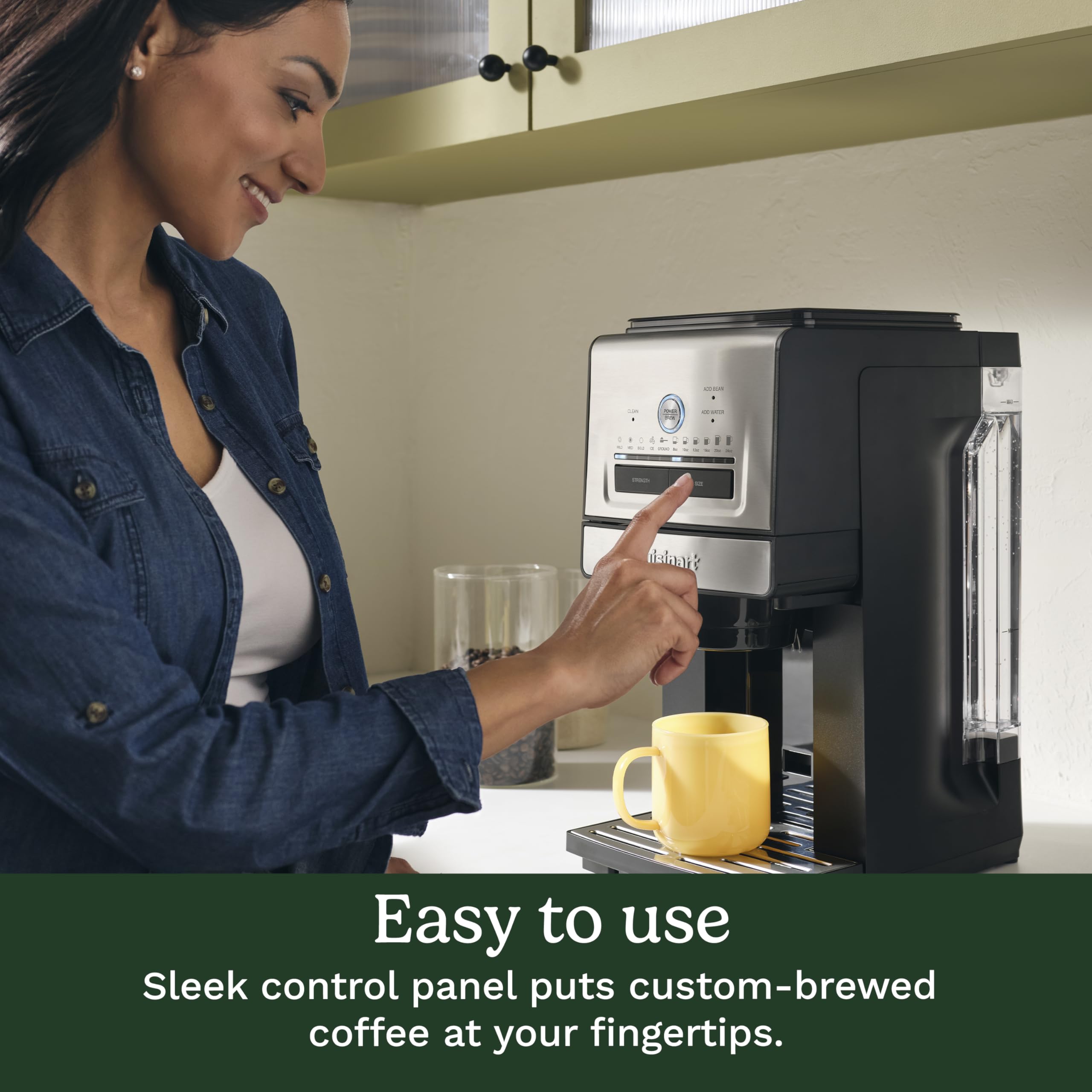 Cuisinart Coffee Maker, Grind and Brew Single Serve Coffee Maker, 6 Cup Sizes, Built-in Stainless Steel Burr Mill, Adjustable Strength, Grind Control and Over Ice Feature, Easy Cleaning, DGB-30 — view 7