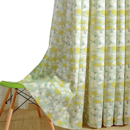 Modern Blue And Yellow Curtains For Bedroom Amazon Com