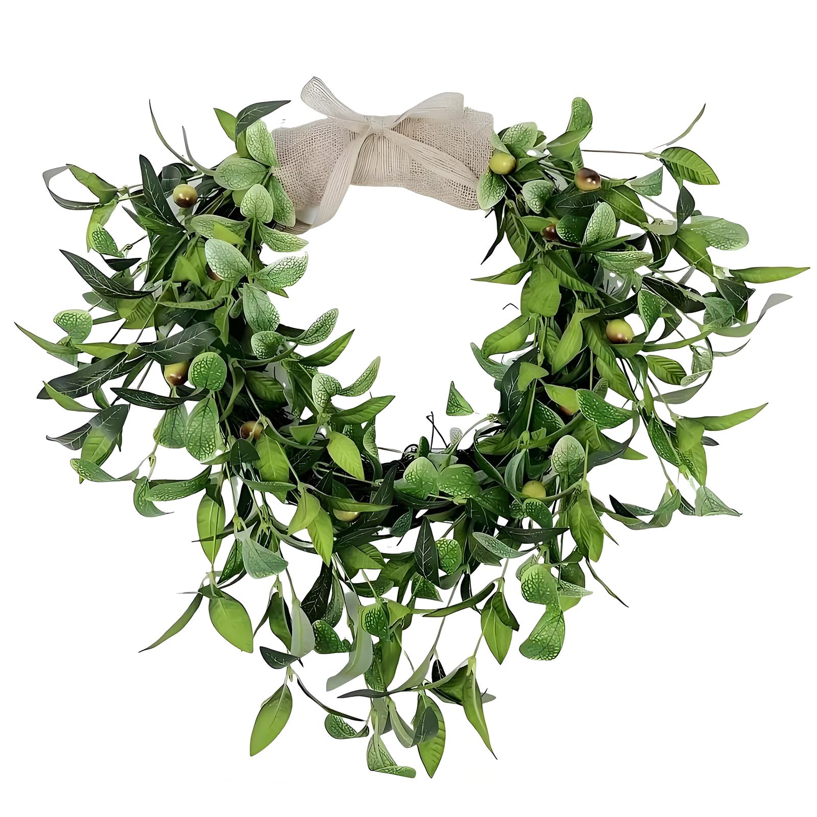 Handcrafted Leaves Garlands with Bright Berries Celebration Decoration for Indoor Decoration and Festival Event Long Time Blossomy Wreath