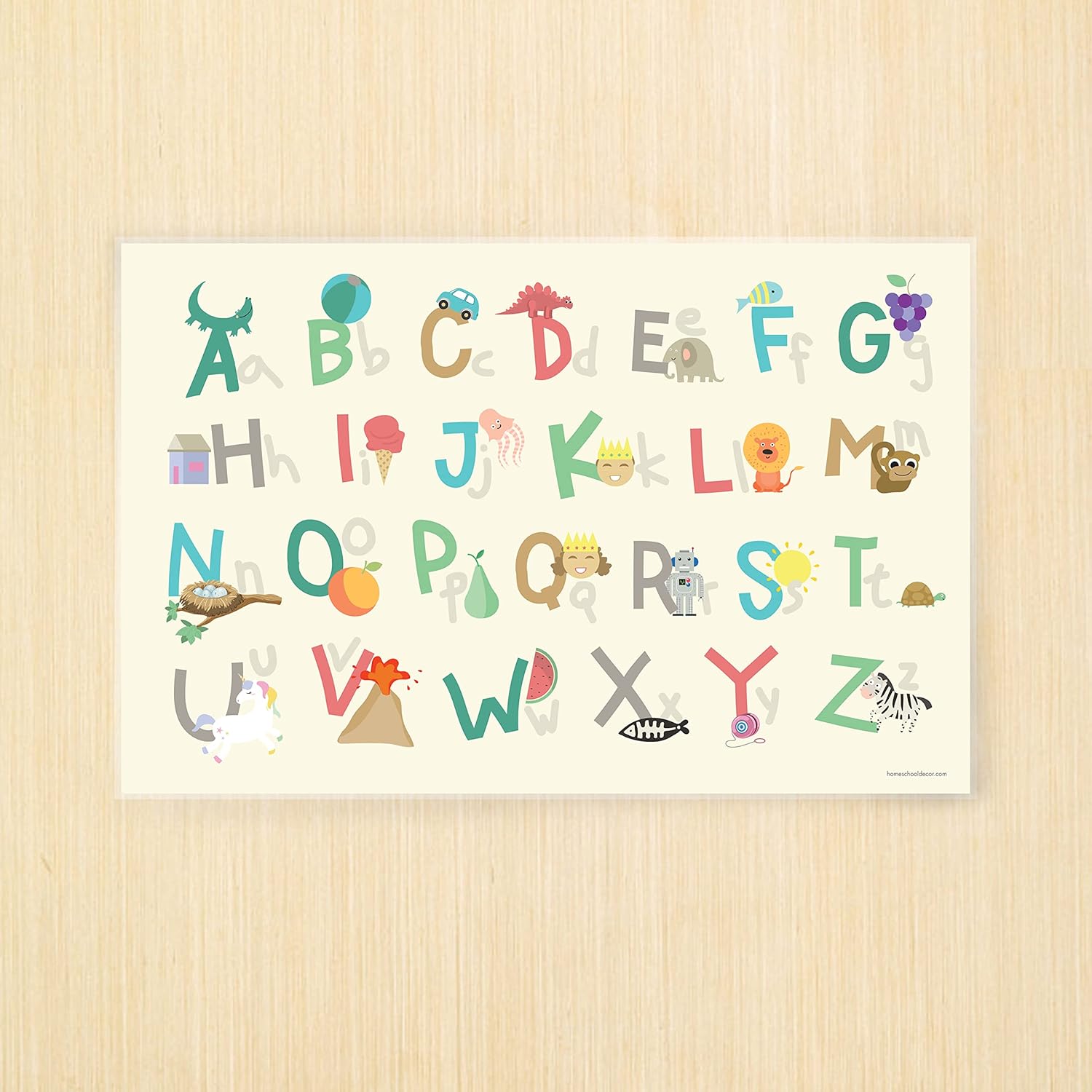 Educational Kids Placemats for Dining Table and Classroom Days, Months & Weather, Sight words, Alphabet & USA map, durable plastic Set of 4