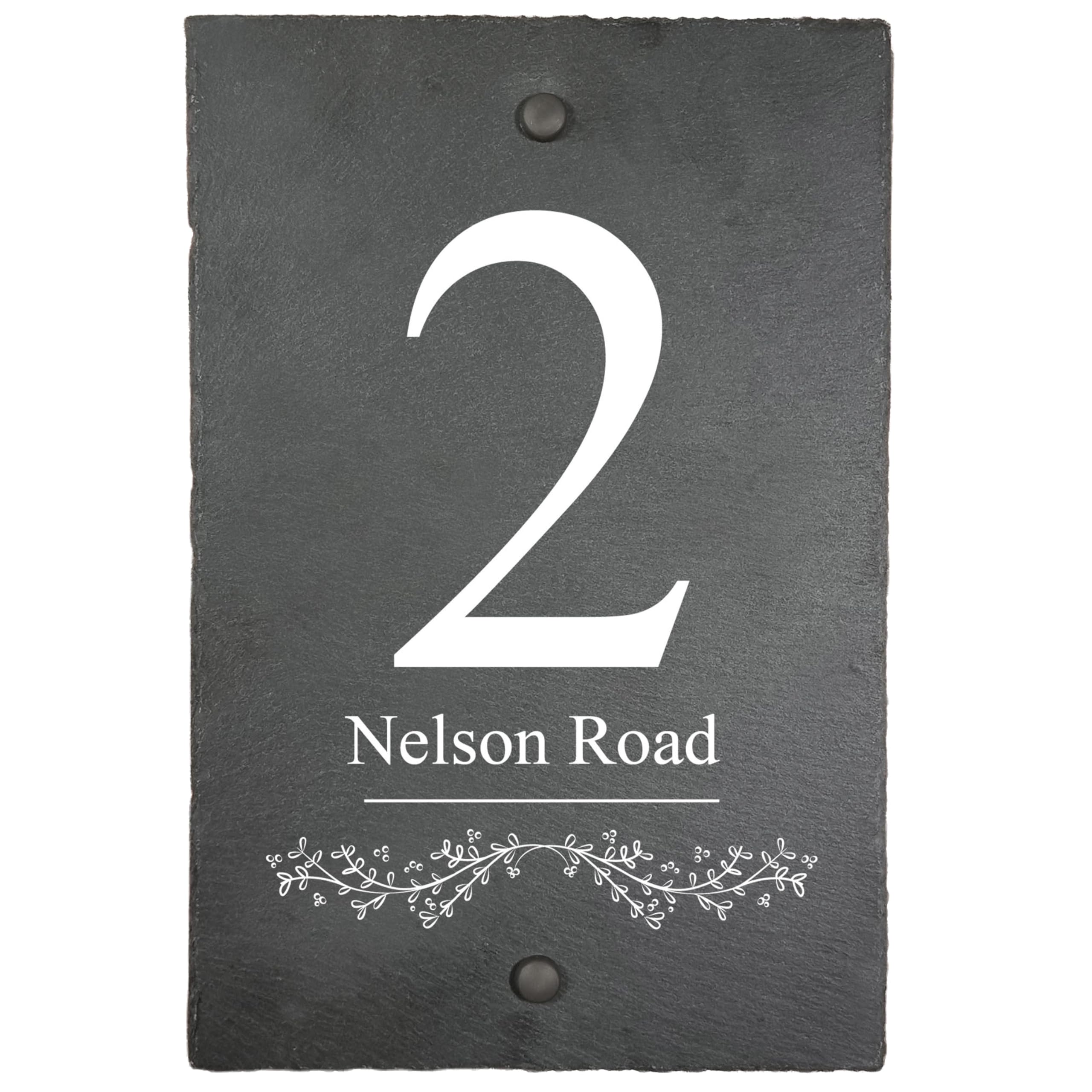 Bespoke Slate House Signs - Handmade Custom Door Number Wall Plaque with Rustic Black Farmhouse Design - Includes Screws & Fixings - Ideal for Home, Office, Gate, Porch - 200x300mm