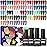 JODSONE 36 PCS Gel Nail Polish Set-32 Colors Gel Polish Kit Base Coat Glossy Matte and Glitter Top Coat Nail Polish Set Green Blue Red Pink Collection Gifts for Women