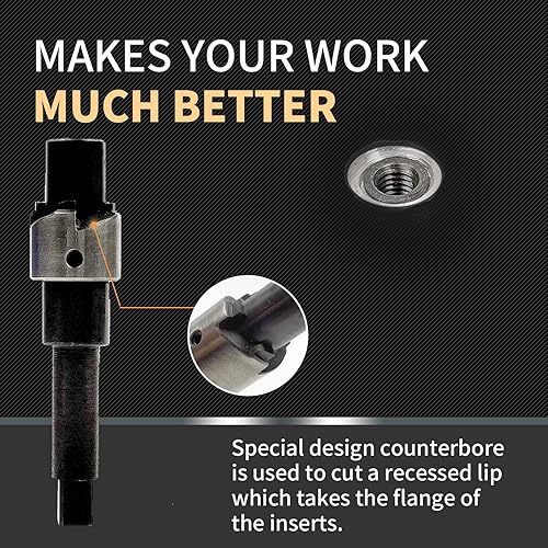 Miniatura 4 de SENNMONN Kit de reparación de rosca M12x1.5 con taladro HSS de inserción de 0.362 in, grifo, avellanado, controlador de instalación, inserto de