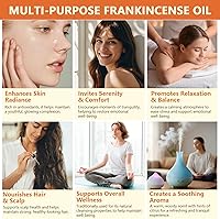 Vista 7 de Aceite esencial de incienso de alta calidad, 100% puro y natural, 2.1 onzas líquidas para la piel, arrugas, cicatrices, cuidado de la cara