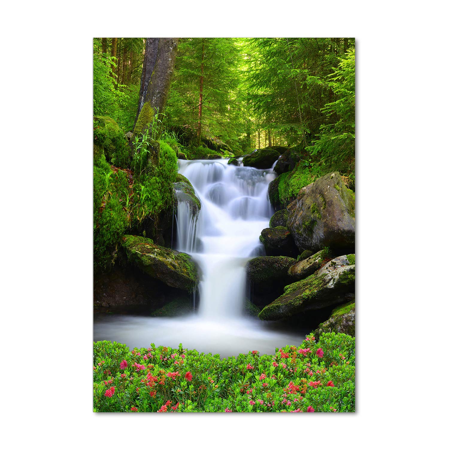 Image sur verre acrylique cascade forêt déco murale salon nature et bien-être Tulup
