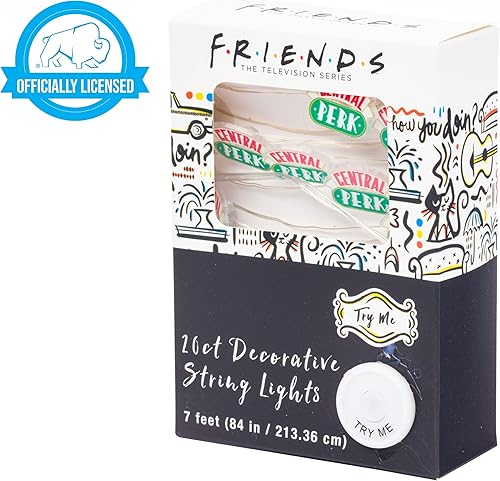 Miniatura 7 de Silver Buffalo Friends Central Perk - Taza decorativa de 20 unidades, 7 pies de largo, funciona con pilas (pilas no incluidas), LED blanco cálido,