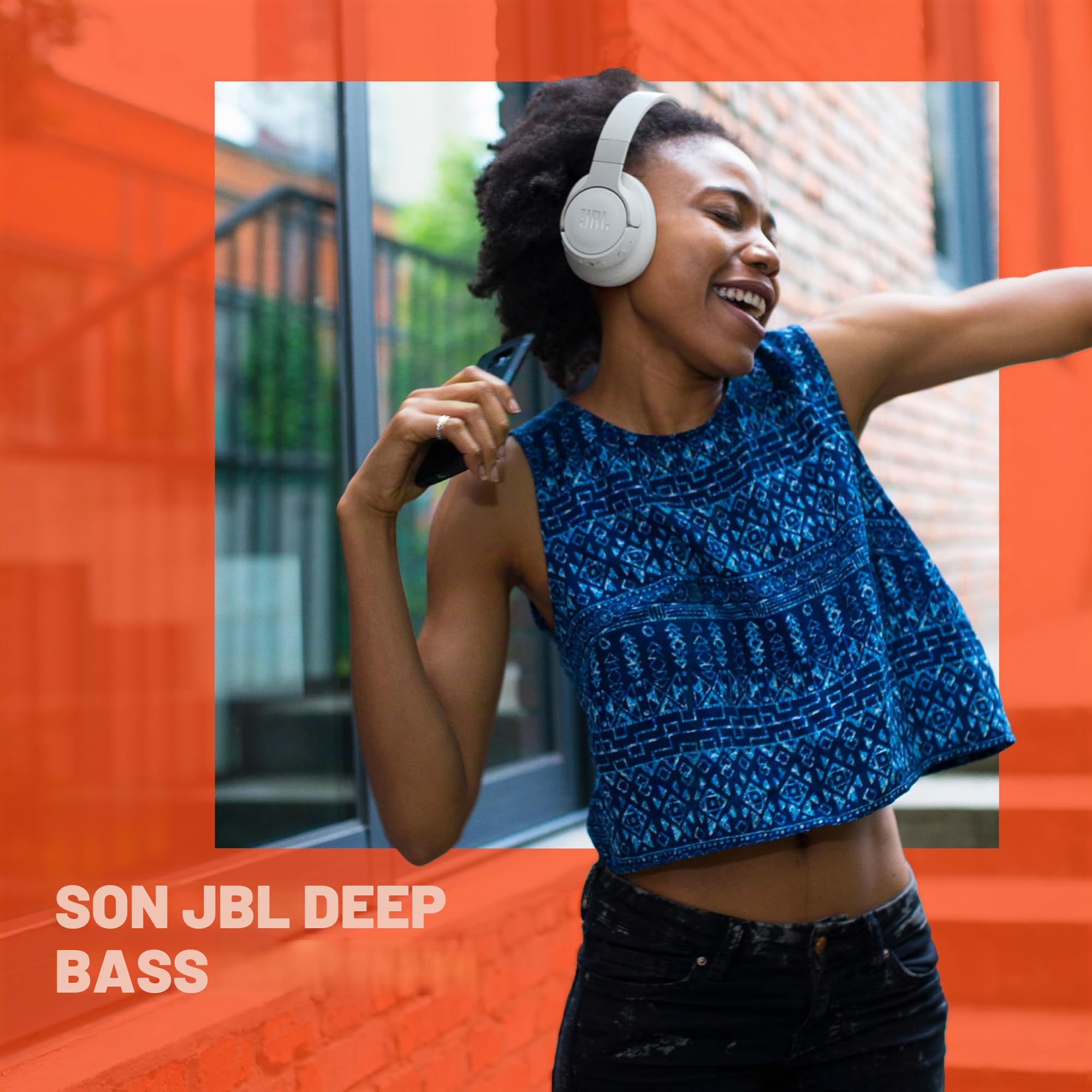 JBL Tune 770NC - Casque supra-auriculaire Bluetooth sans fil avec suppression intelligente du bruit adaptative, Bluetooth 5.3, autonomie jusqu'à 70H avec charge rapide, design léger, confortable et
