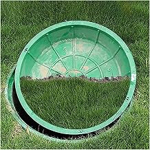 YLLFFLL Round Manhole Cover with Frame Flush Mount, Thick Plastic Septic Tank Lid Septic Tank Lid Invisible, Lawn Courtyards Decor Sewage Inspection LidsInner dia-31.5"/80cm