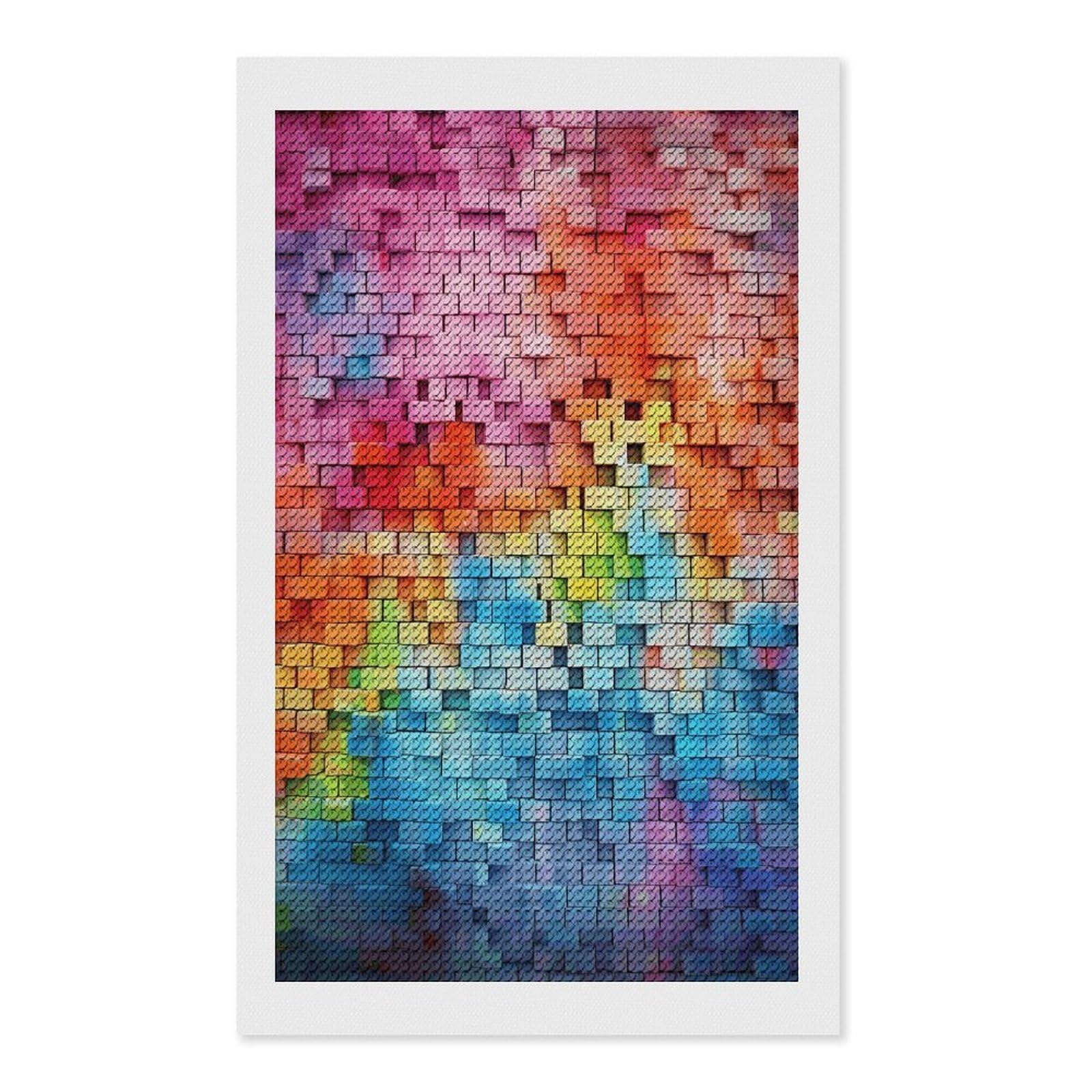 FekiLoot Colorful Wall Diamond Art Kits for Adults Diamond Painting Kits for Beginners DIY Diamond Art Kits Round Full Drill Diamond Dot Gem Painting for Home Wall Decor Gift 12"x20"