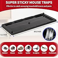 Vista 2 de LULUCATCH, trampas para ratones, 6 unidades de trampas grandes de pegamento para interiores para el hogar, tablas de pegamento a granel pre-cebadas