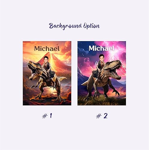 Vista 10 de Manta personalizada de dinosaurio, manta personalizada de dinosaurio para niños, regalo de foto personalizado para él, manta Minky de 50 x 60