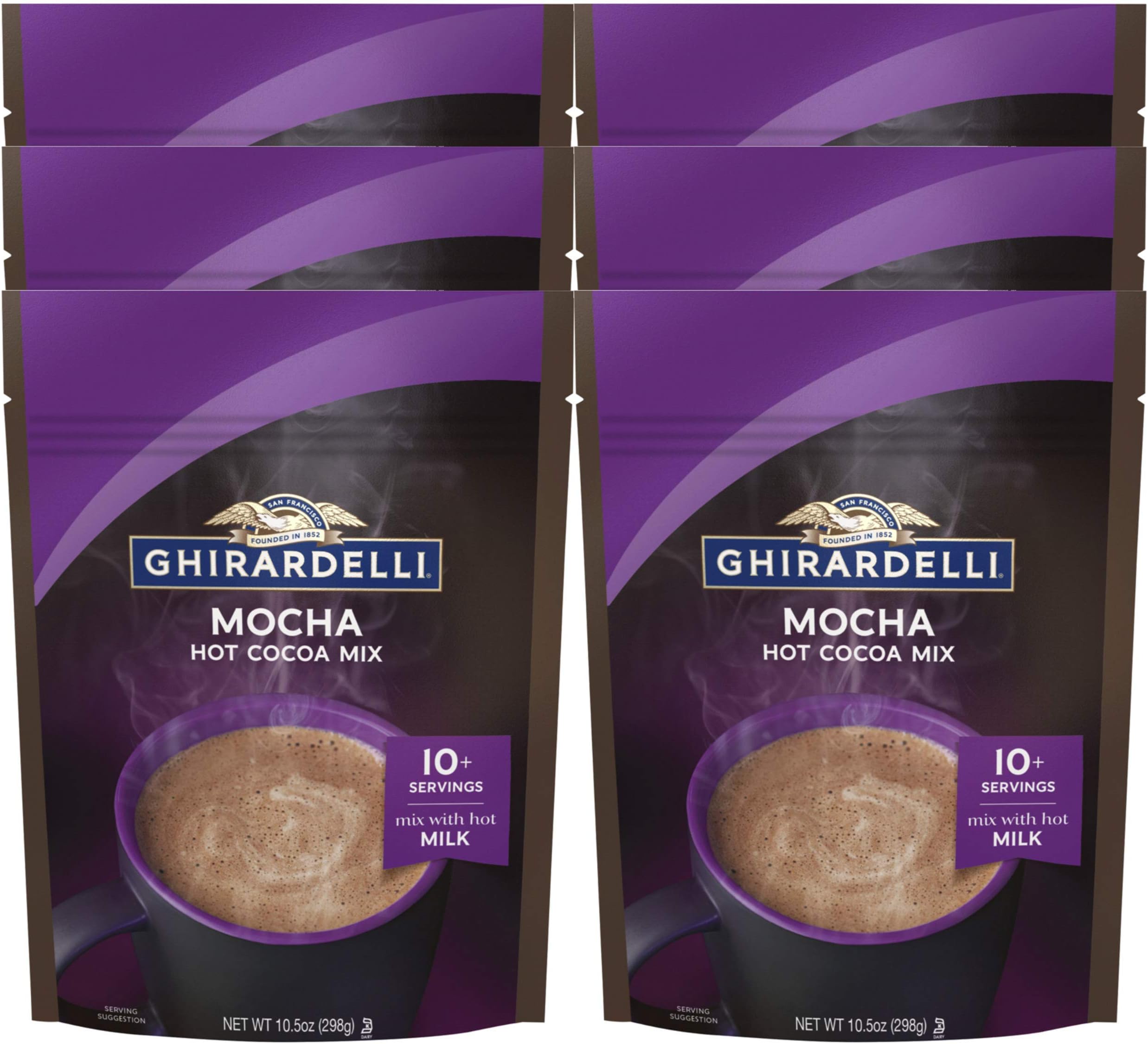 Hot Cocoa Mix Mocha 10.5 oz bag pack 6