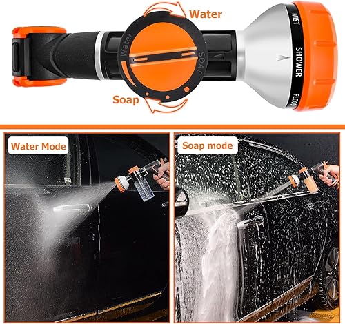 Miniatura 8 de Lavado mejorado para perros Pup Jet para exteriores, accesorio de manguera de champú para perros con dispensador de jabón, accesorio de manguera de