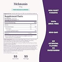 Vista 6 de Natrol 10 mg Melatonin Gummies, Time Release Sleep Gummies for Adults, Minimize Wake Ups, Strawberry-Flavored, 55 Count, 55 Day Supply