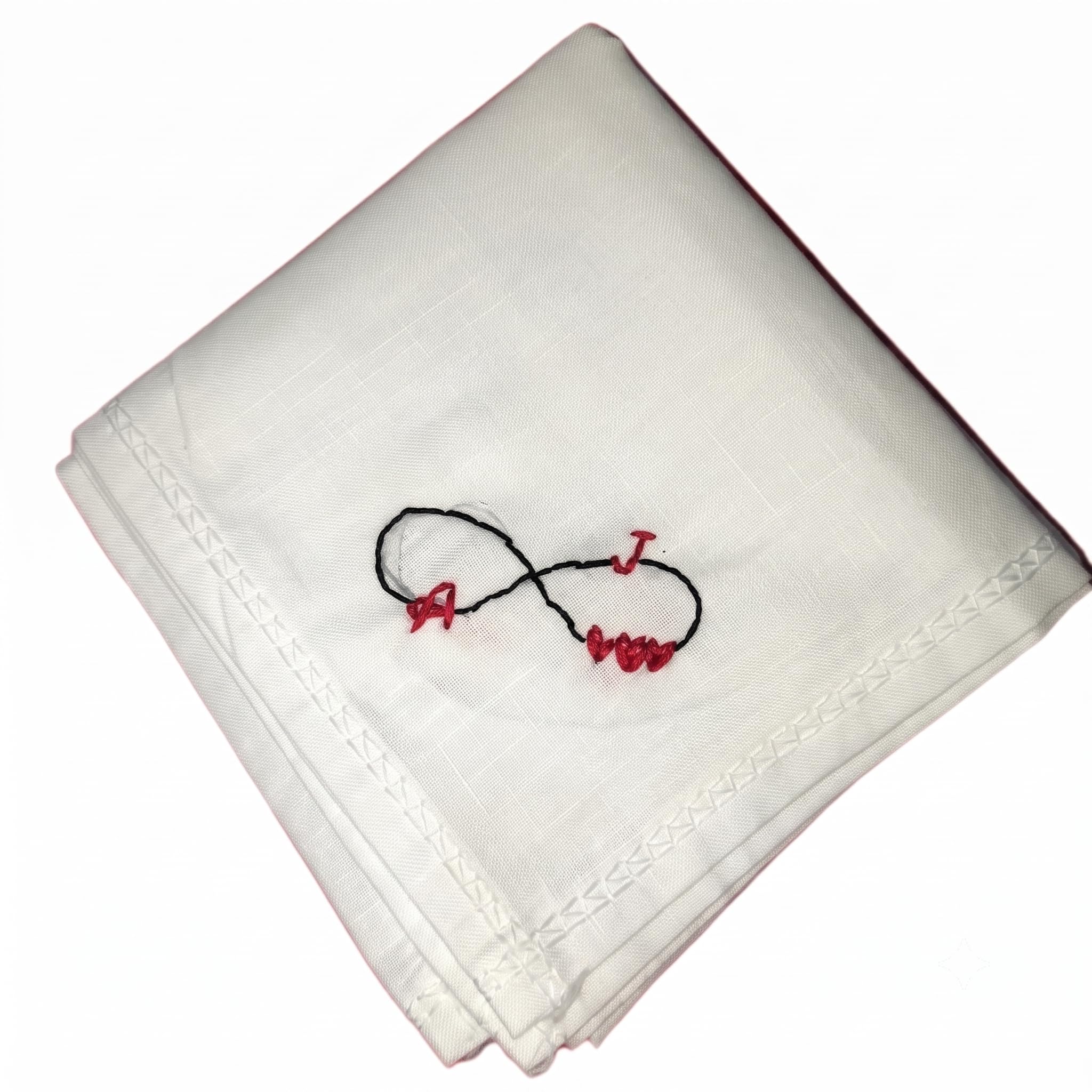 Personalized Embroidered Handkerchief for Men | Custom Name Hanky | Cotton White Handkerchief Gift-image-38