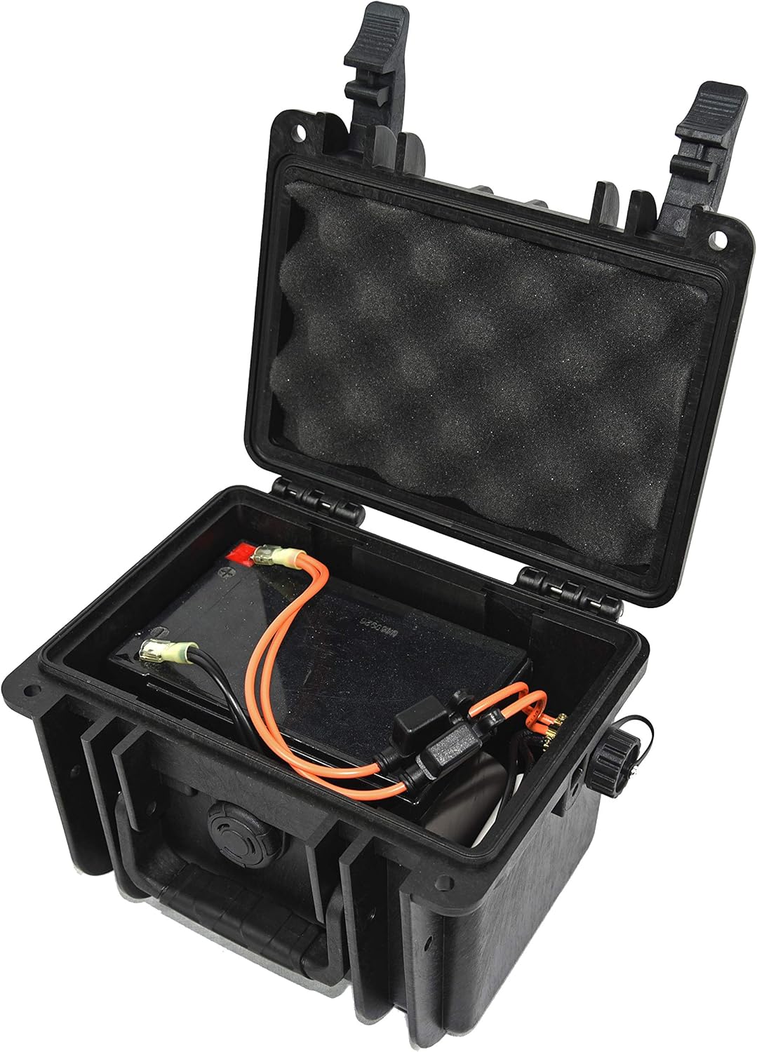 Elephant B100S4 Kayak Battery Box Waterproof Battery Enclosure for Powering GPS, Fish Finders, Led Lights, Aerator Pump (4 pin Single)