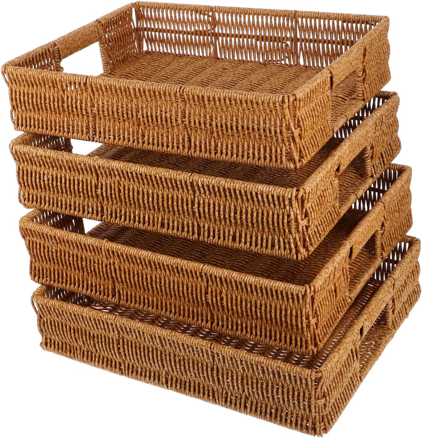 PRETYZOOM 4pcs Elegant Fruit Holder Bread Basket Tray Food Serving Baskets for Home