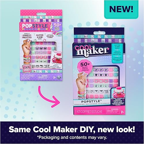 Miniatura 6 de Cool Maker PopStyle - Paquete de expansión para hacer pulseras, más de 50 cuentas de gemas para pulseras, hace 3, kit de fabricación de pulseras,