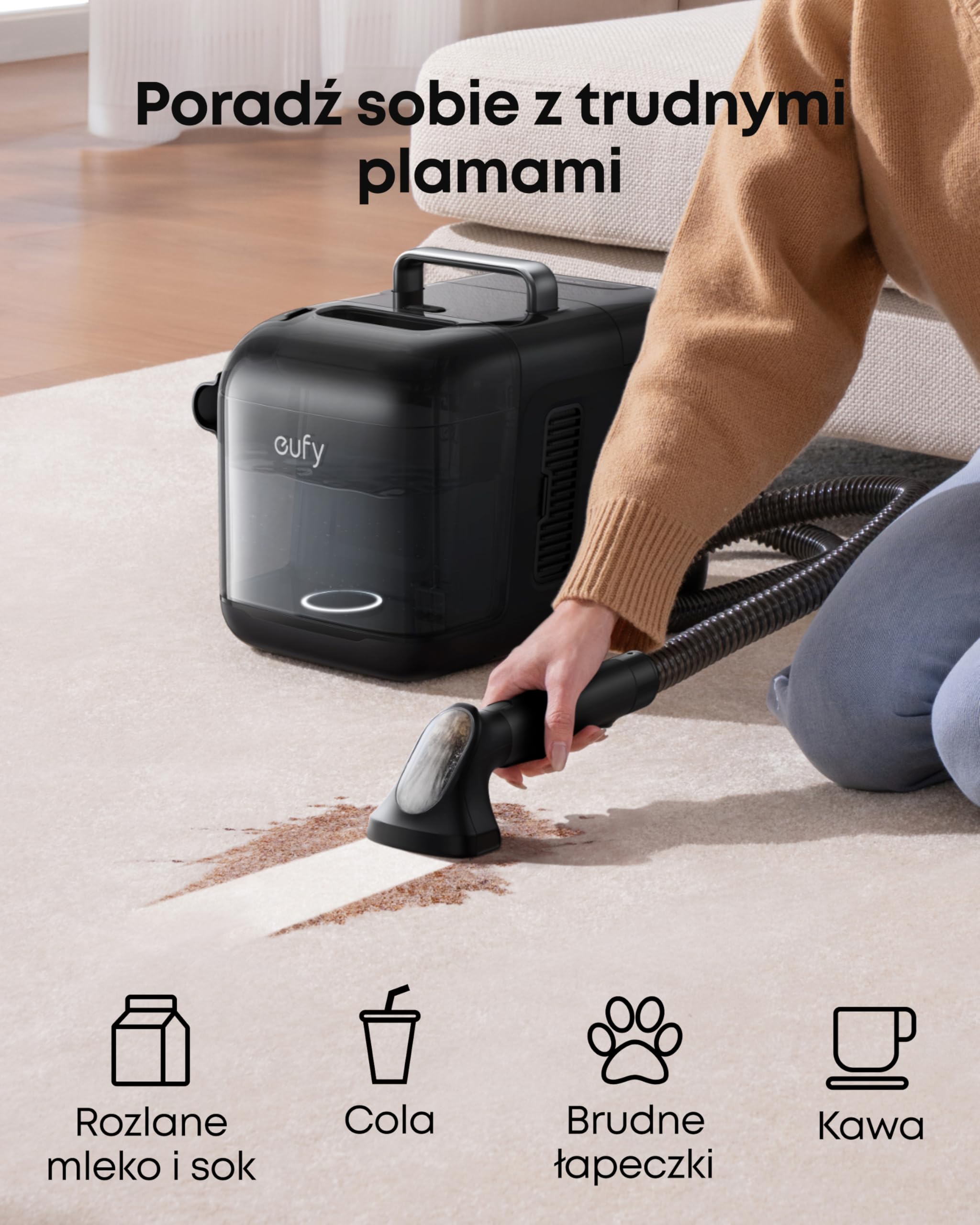 eufy E28 Omni Robot Sprzątający z Mopem HydroJet, 20000 Pa, Automatyczne Czyszczenie Dywanów