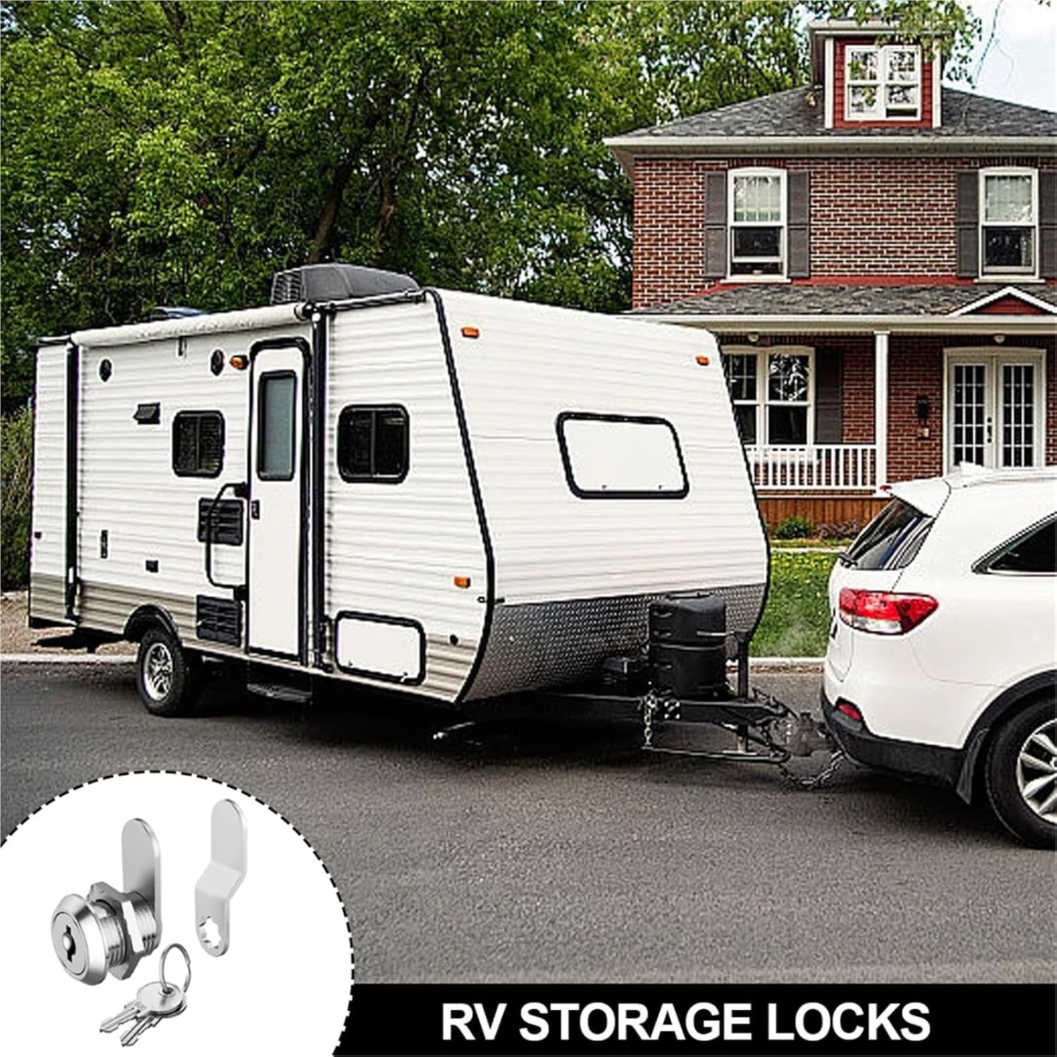 Display Case Lock 3 Set Camper Car Push Lock 30mm RV Caravan Boat Motor Home Cabinet Drawer Latch Button Locks for Furniture Hardware Accessories for Glass Door(16mm)