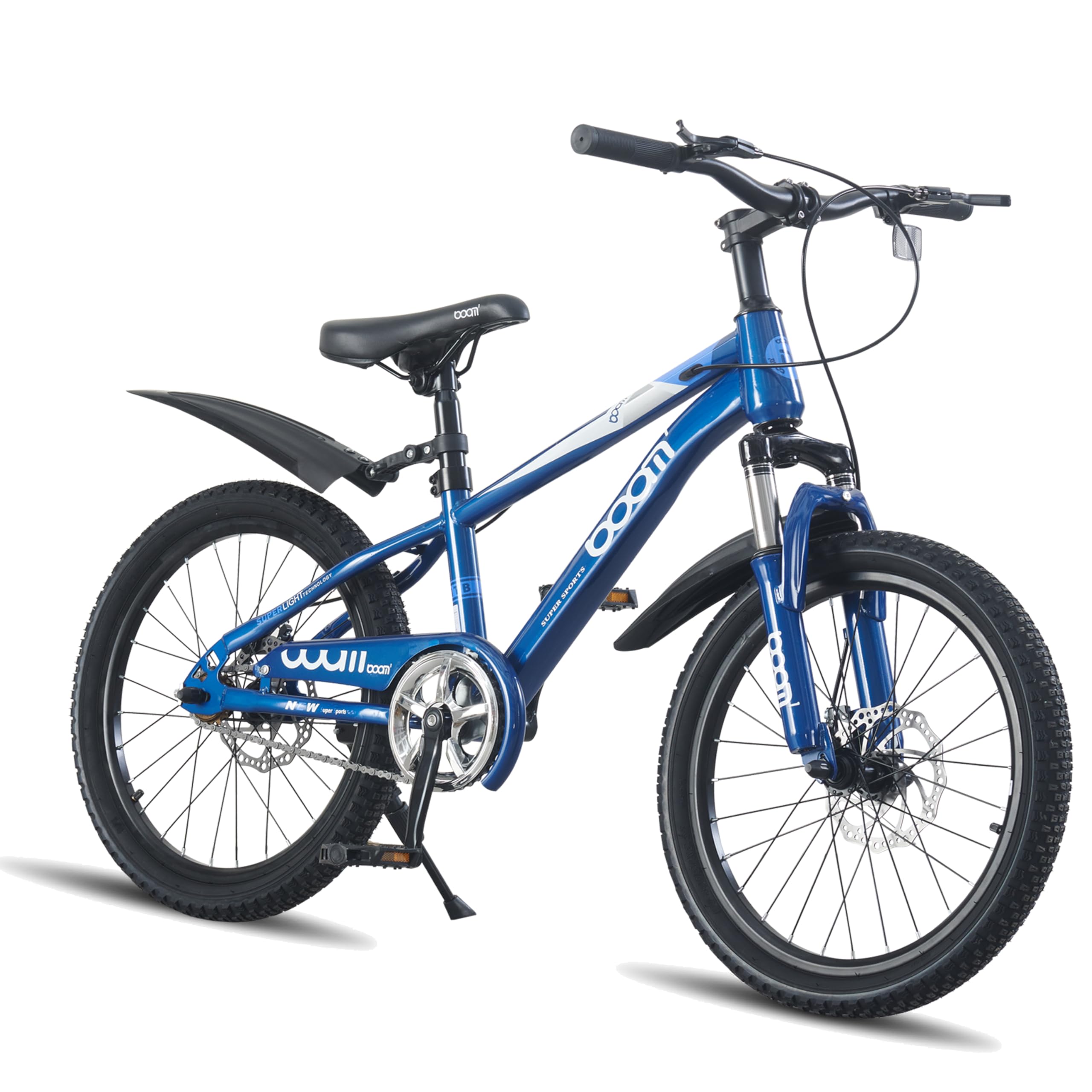 LSLIFE Kids Mountain Bike for Boys, 18 Inch Kids Bicycle for 6-10 Years Old Boy with Shock Absorber Boys Mountain Bicycle with Dual Disc Brake (Blue, 18 Inch)