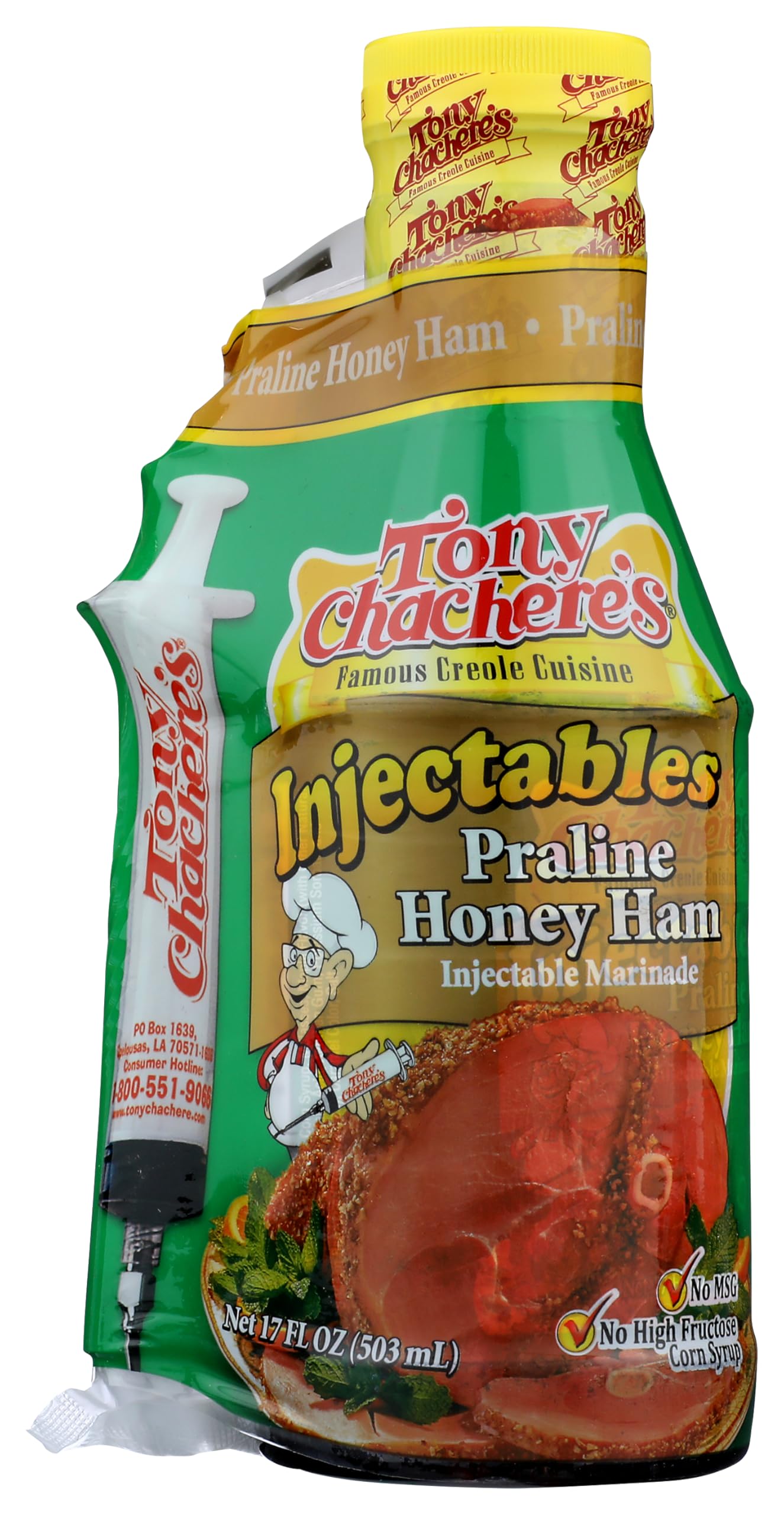 Tony Chachere's Marinade Praline Honey Ham W/ Injector - 17 oz