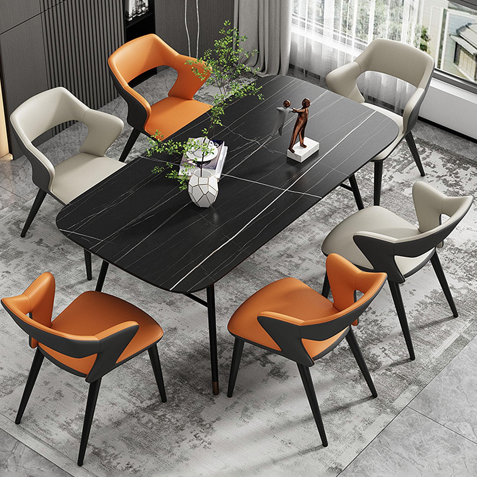 オレンジ 合成皮革 ダイニングチェア 高さ調整可能 Amazon｜オレンジ ダイニングチェア 2脚セット、合成皮革ミッド