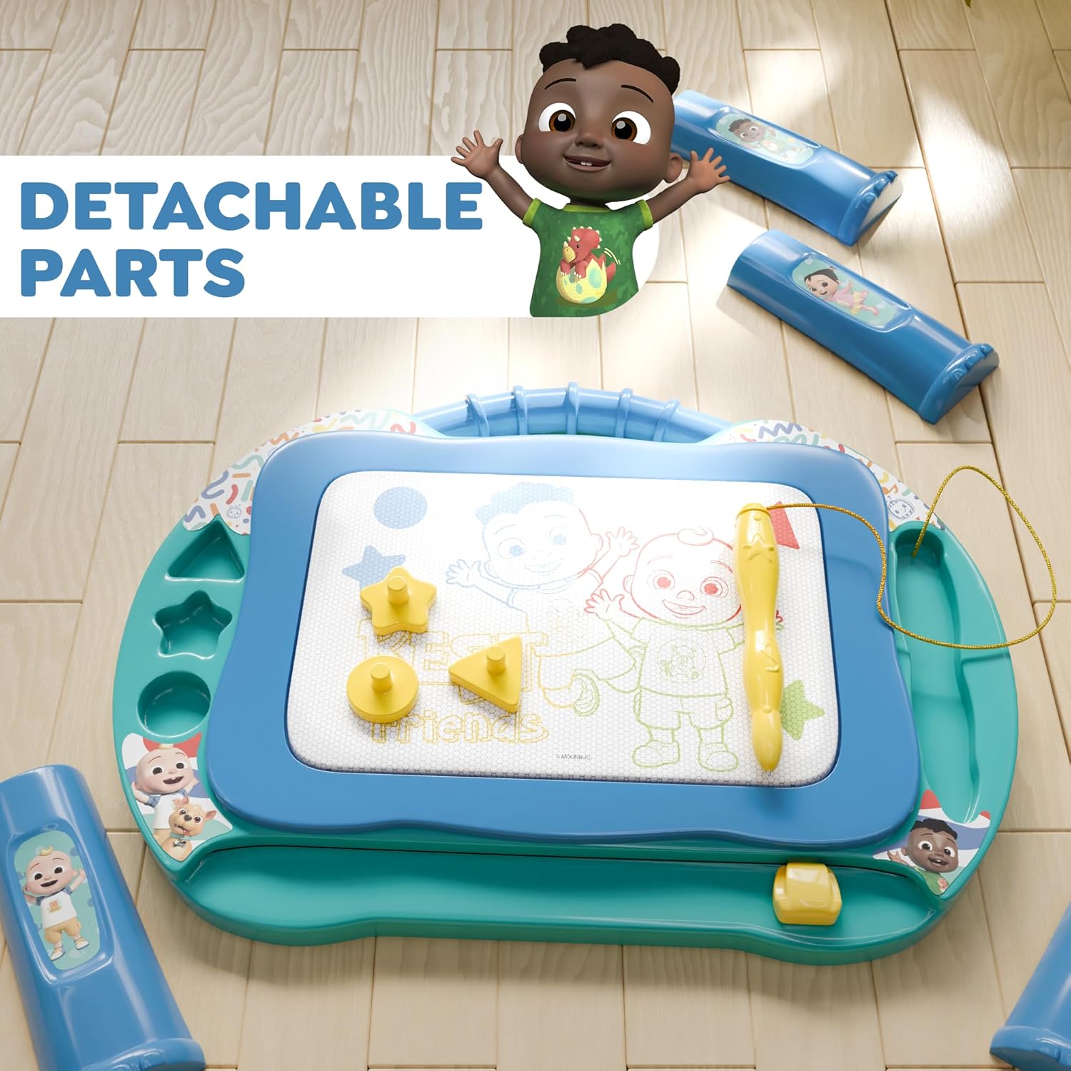 Lollipop Cocomelon Magnetic Drawing Board - Mess-Free Play & Creative Exploration for Toddler Artistic Development with Instant Blank Canvas and Easy Erasing - Educational Learning Toy for Toddlers