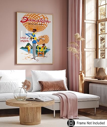 Miniatura 6 de Poster Master Póster de viaje vintage, impresión retro de Jamaica, arte de la tierra de Calypso, arte de las Indias Occidentales, regalo para