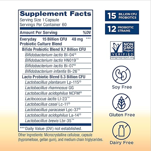 Miniatura 4 de Renew Life Probiótico para adultos  Suplemento probiótico Ultimate Flora Everyday Go-Pack  Estable en estantes sin gluten lácteos y soja 15 mil