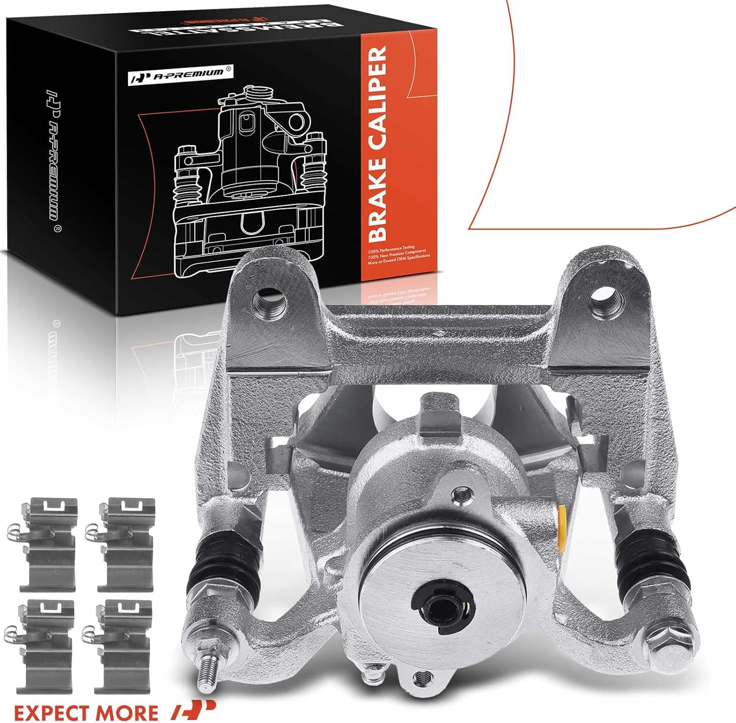 A-Premium Disc Brake Caliper Assembly with Bracket Compatible with Select Jeep Models - Cherokee 2014 2015 2016 2017 2018 2019 2020 2021 - Rear Left Driver Side