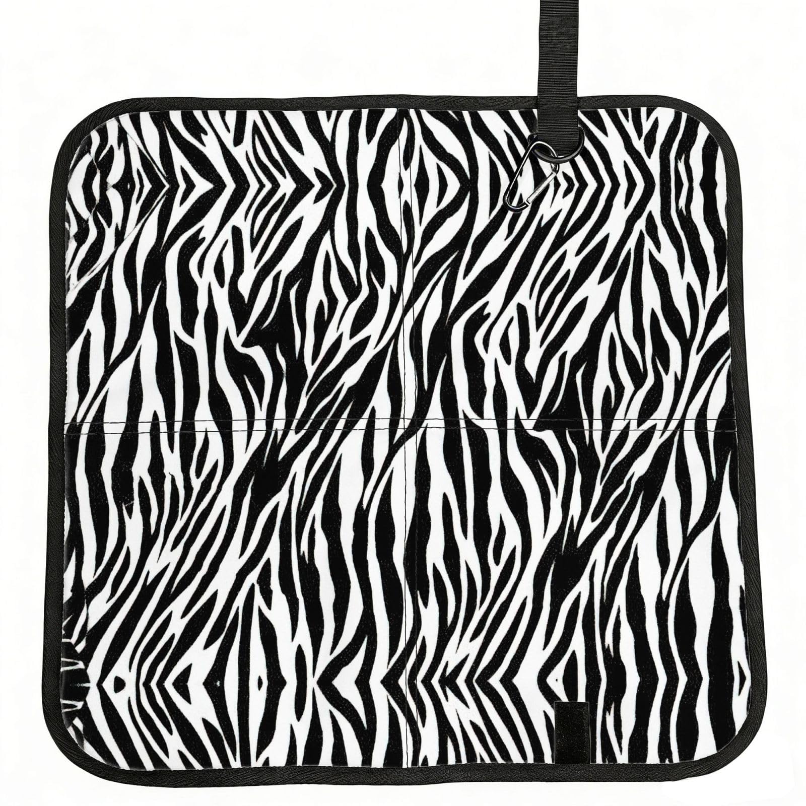 SDEGTHO Zebra Print Print Padded Seat Pad Folding Cushion Waterproof Bench Mat Portable Outdoor Rest Mat 15.8"