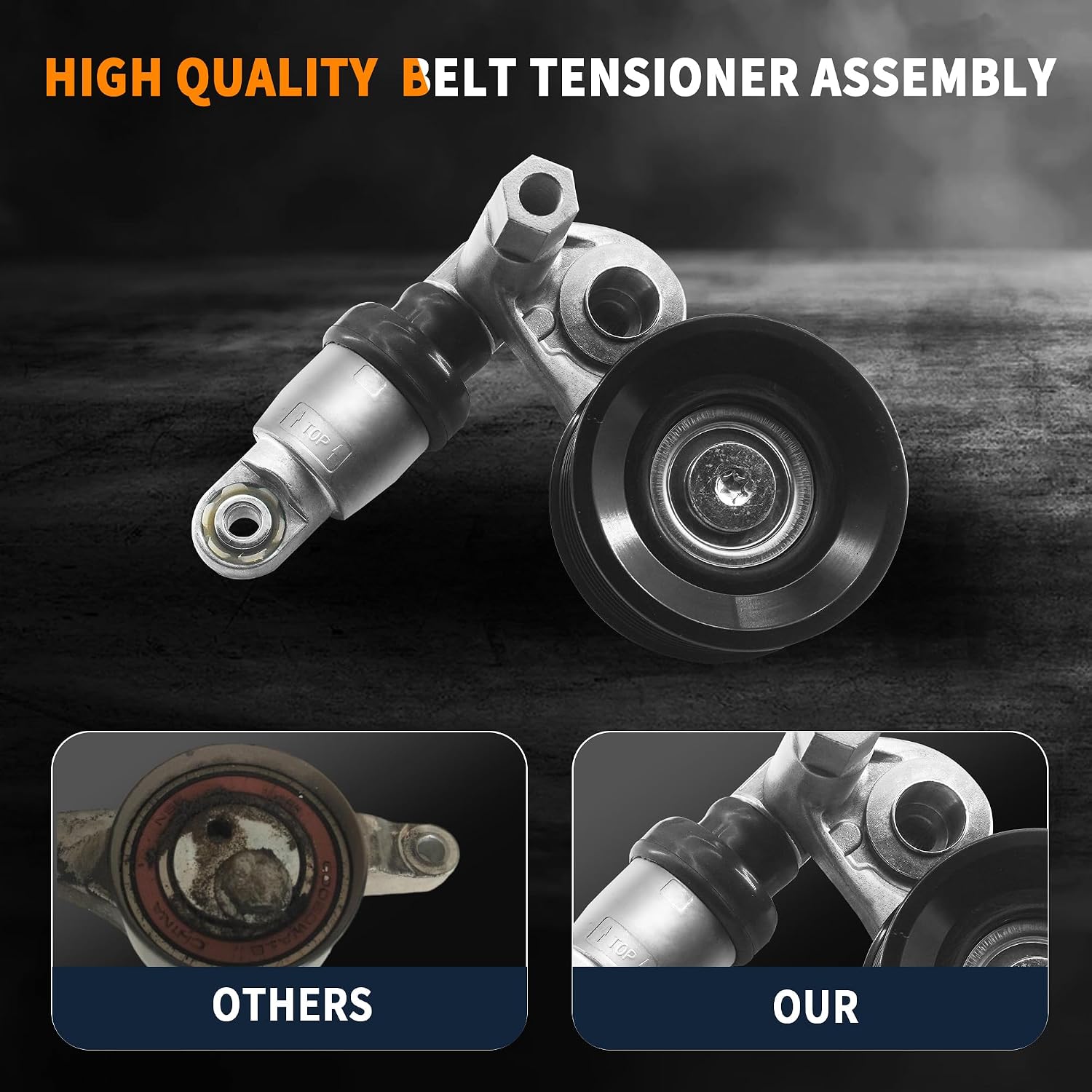 BUYMACHINERYPARTS 31170-5A2-A03 Drive Belt Tensioner Assembly with Pulley, Compatible with 2013-2017 Acura TLX 2.4L Accord 2.4L CR-V 2.0L 2.4L