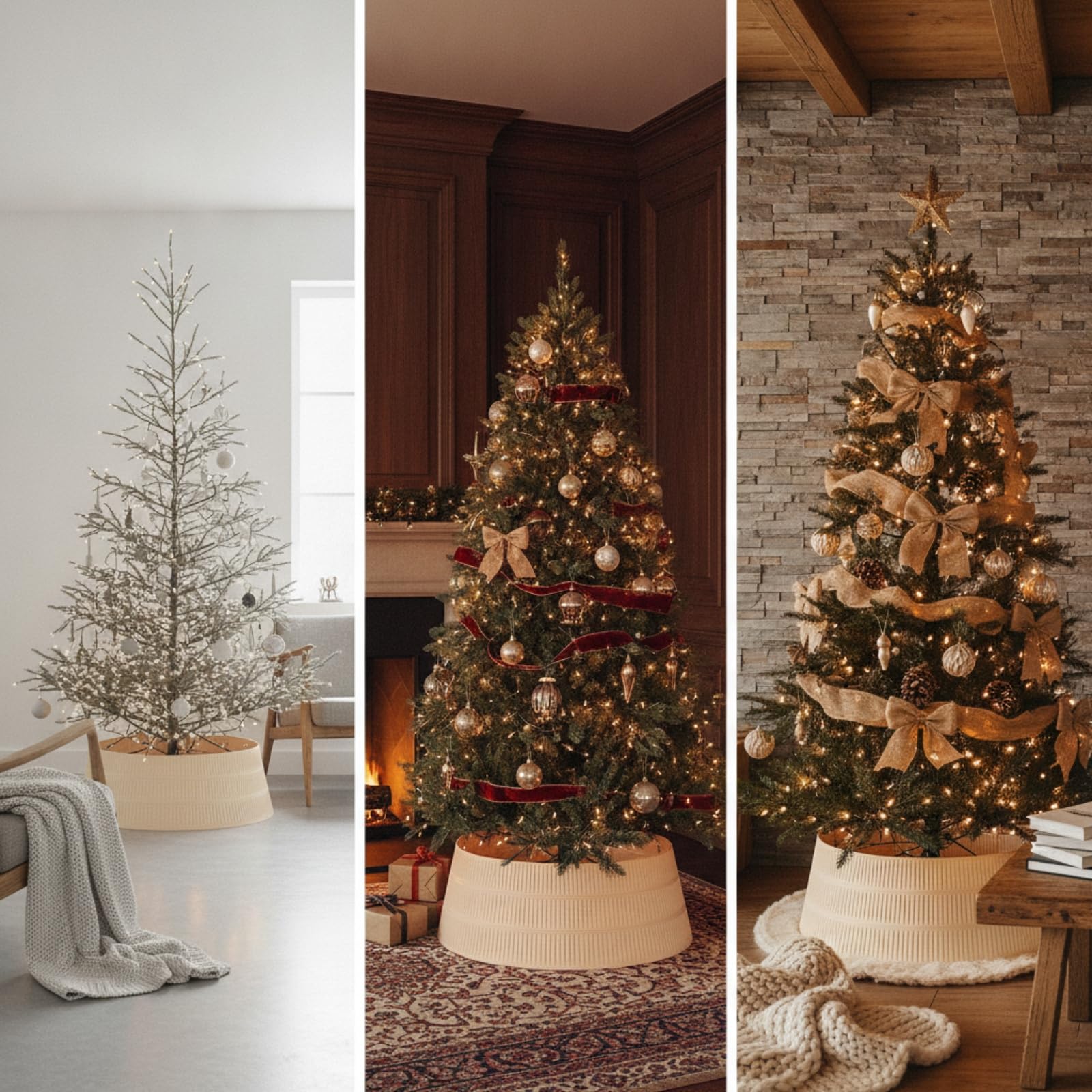 Colcolo Copribase per Albero di Natale Leggero | Collare per Albero di Natale, Riutilizzabile, Feste Natalizie