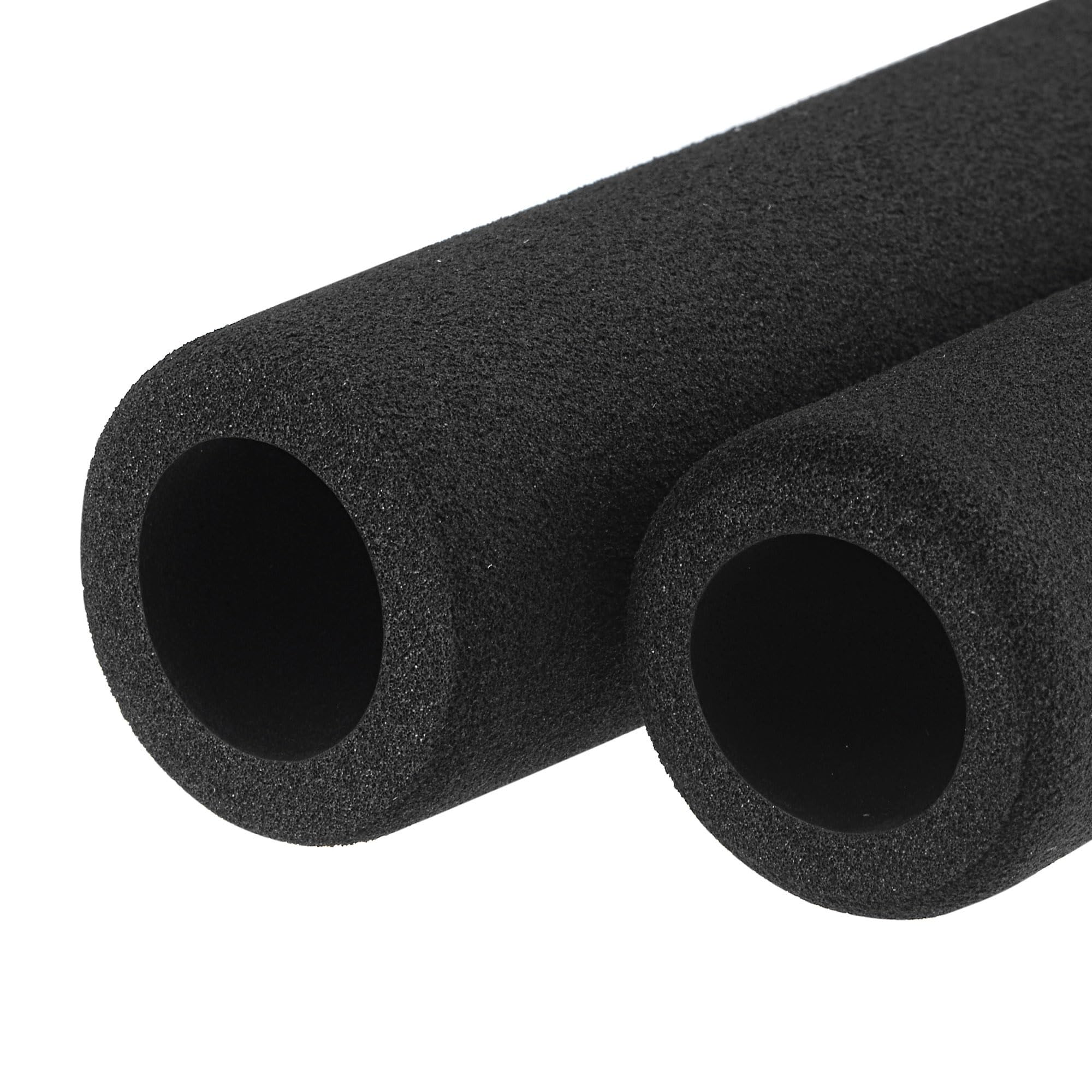 sourcing map Foam Grip Tubing Handle Grips 17mm ID 5mm Thick 4.6" Black for Fitness, Tools Handle Support 2 Pack