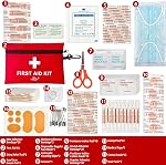 152 Piece Small First Aid Kit, Travel Size First Aid Kit TSA Approved, Mini Forst aid kit for Home, Car, Travel, Camping, Truck, Sports, Office, Hiking Med Kit for Backpack