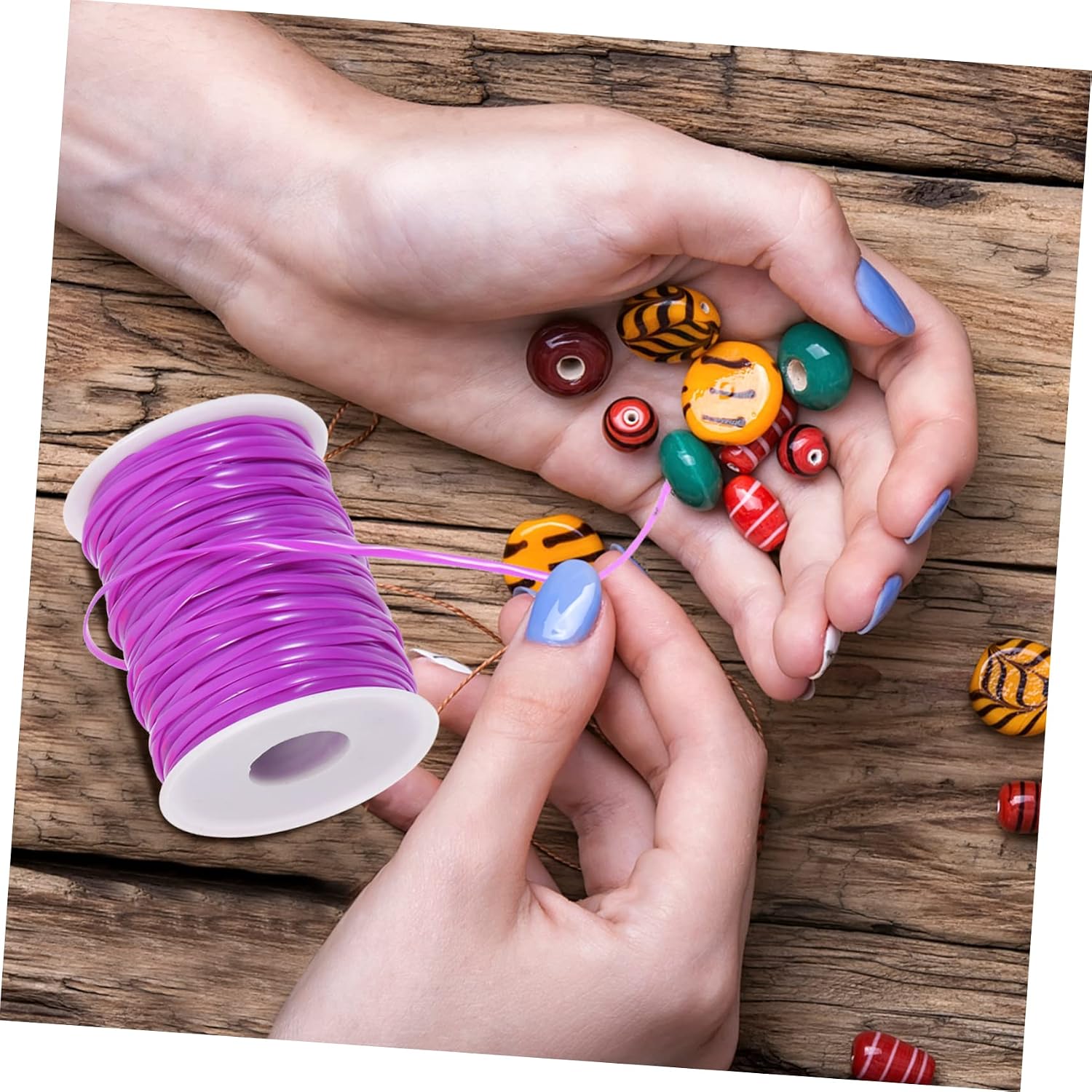 HOMSFOU 6rolls Lanyard String Boondoggle String for Craft Making Lacing Cord DIY Lanyard
