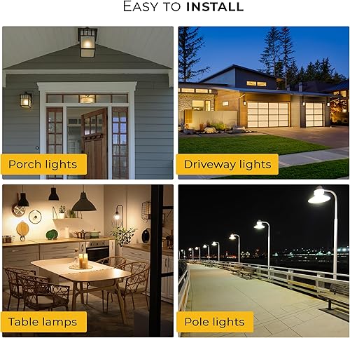 Miniatura 7 de El sensor de luz de fotocélula enciende la luz al anochecer y se apaga al amanecer, funciona con fluorescentes compactos o bombillas CFL y luces