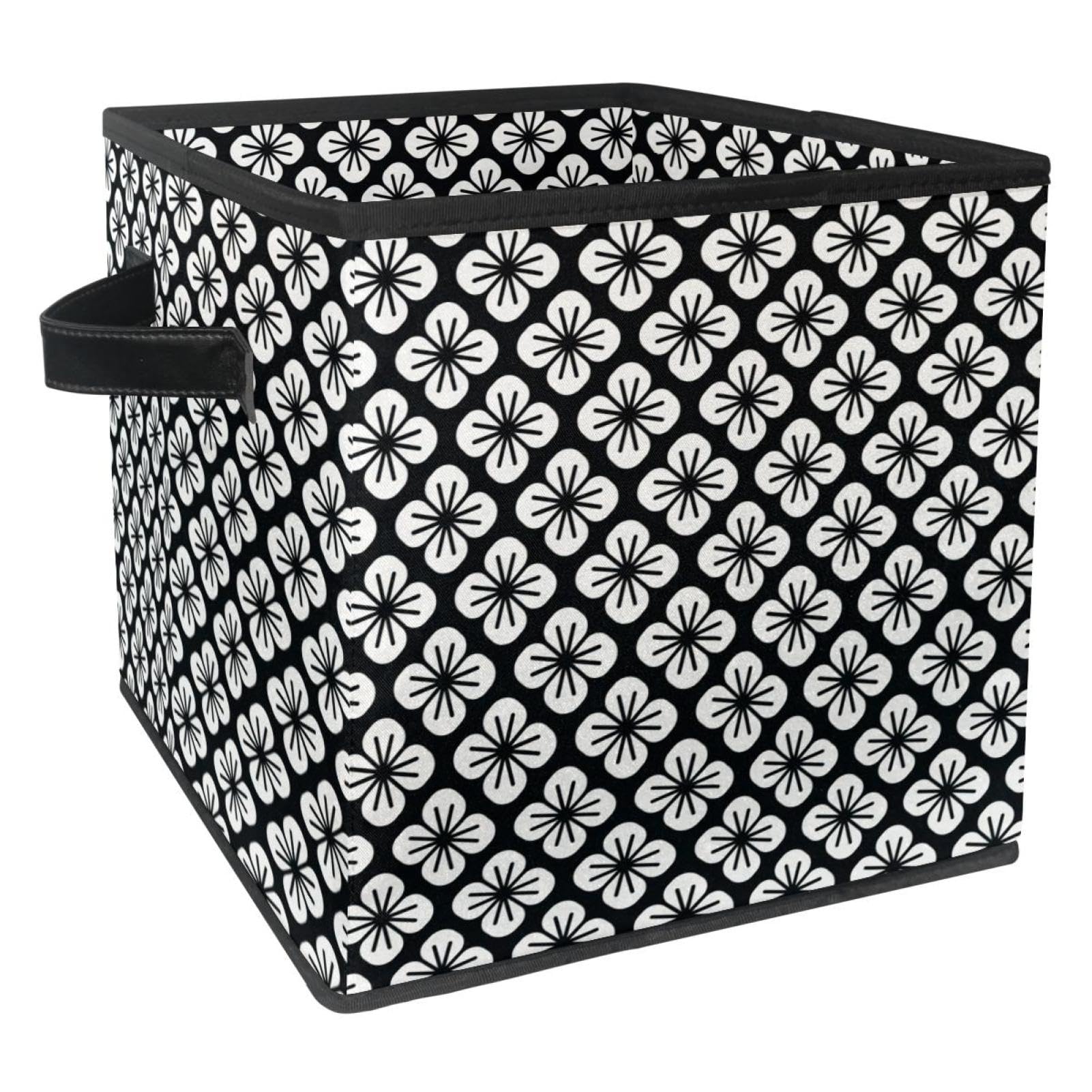 Boîte de rangement avec poignées au design fleur de cerisier élégant