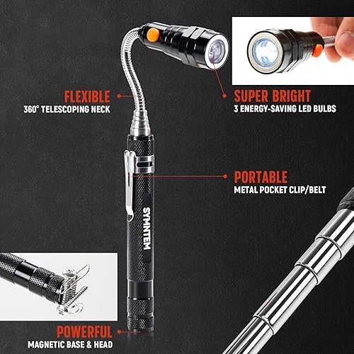 Miniatura 3 de Regalos para papá, herramienta magnética de recogida, bolígrafo multiherramienta 6 en 1, incluye lápiz capacitivo para pantalla táctil, reglas,