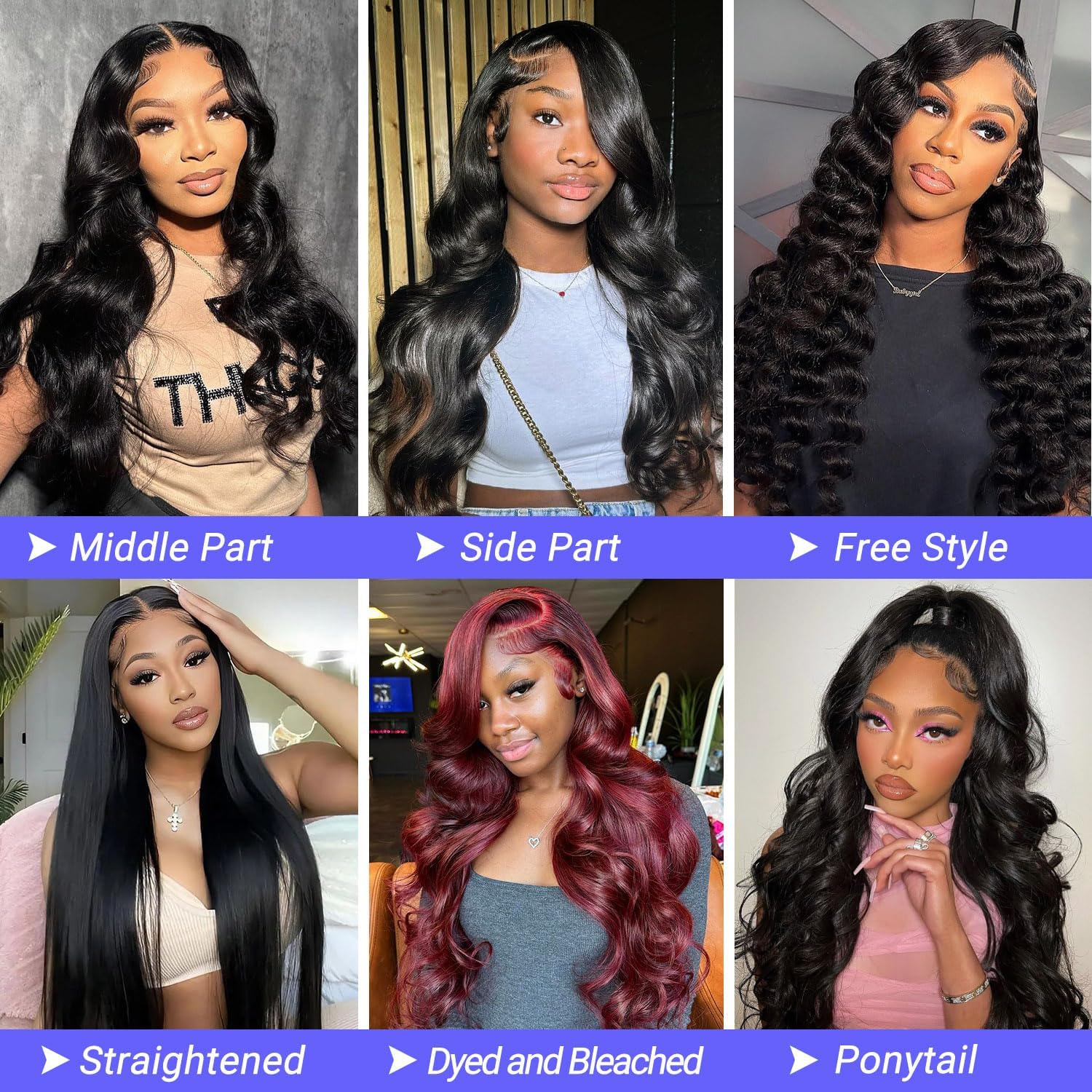 34 Inch Lace Front Wig Human Hair Body Wave Transparent Lace Frontal Wigs for Women 180 Density HD Lace Frontal 13x4 180 Density Glueless Wigs Pre Plucked Wigs with Baby Hair