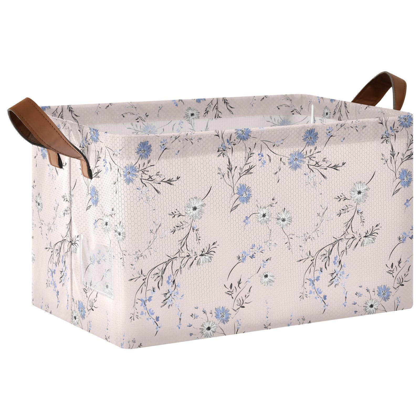 Boîte de rangement pour étagères en tissu premium motif wildflower
